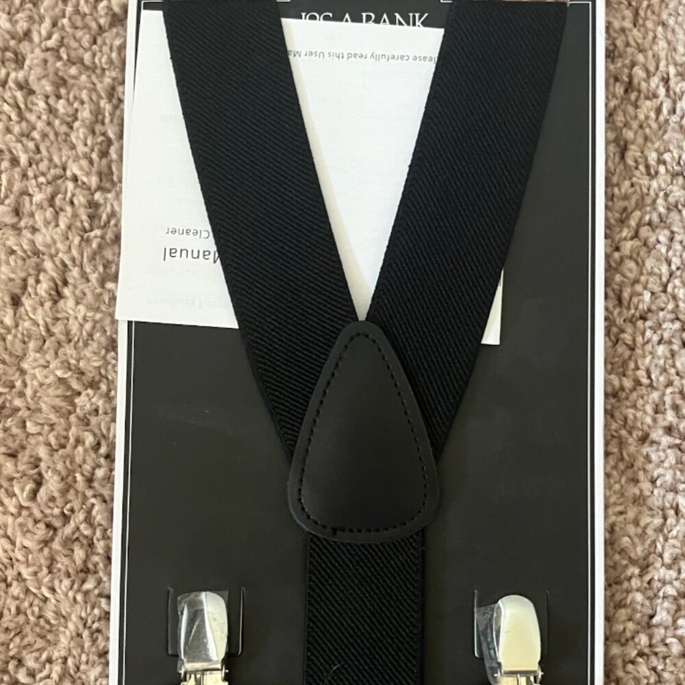 Jos A Bank Black Suspenders